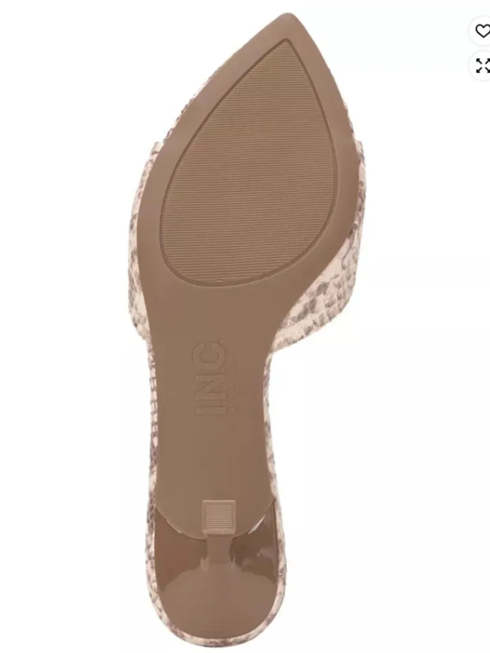 I.N.C. International Concepts Basaaria Desert Snake Stiletto Sandals- NEW IN BOX